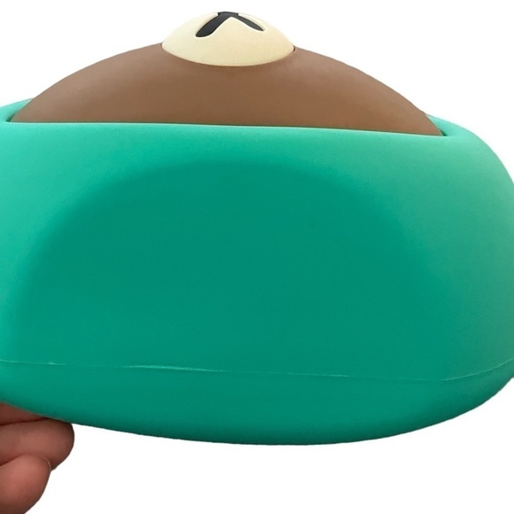 Q Uncle Line Friends Dino Brown Silicone Crossbody Purse - Picture 4 of 7